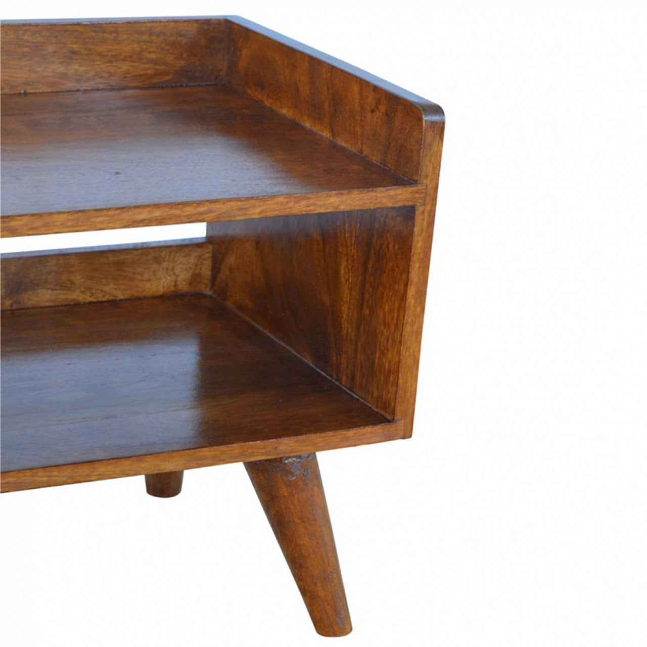 Nordic Chestnut Finish Storage Bench dropshipping