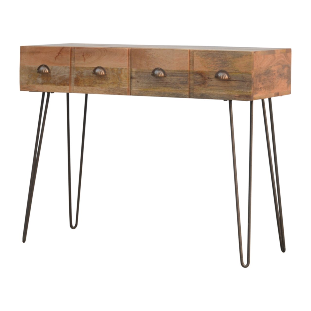 Iron Base 2 Drawer Console Table-2