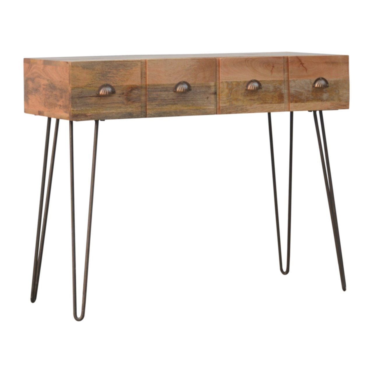 Iron Base 2 Drawer Console Table-3