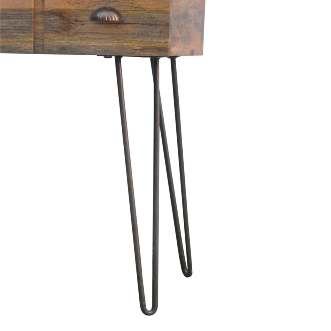 Iron Base 2 Drawer Console Table-7