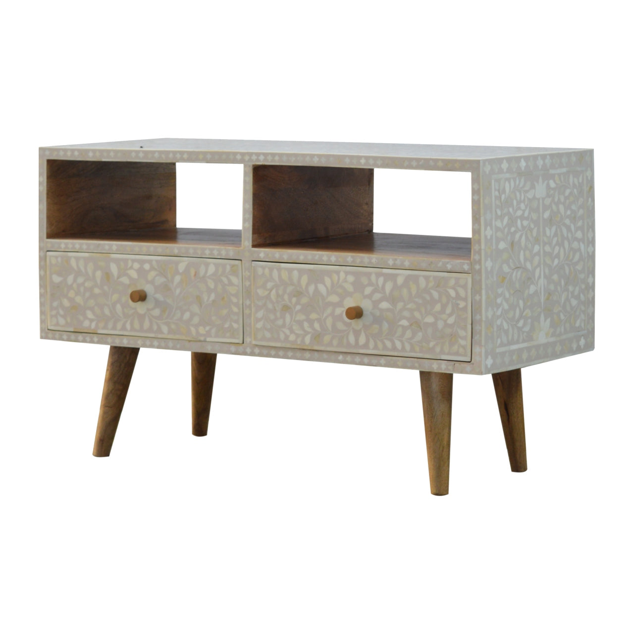 wholesale IN452 - Floral Bone Inlay Media Unit for resale