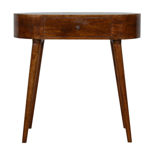 Chestnut Rounded Small Console Table for resale