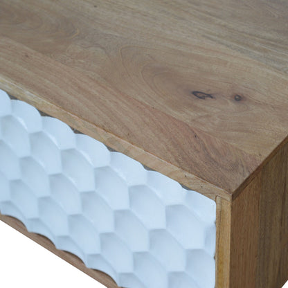 Honeycomb Carved Coffee Table-4