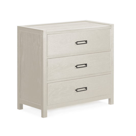 Soho Cream Oak Veneer 3 Drawer Chest