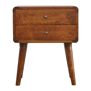 Curved Chestnut Bedside for resale