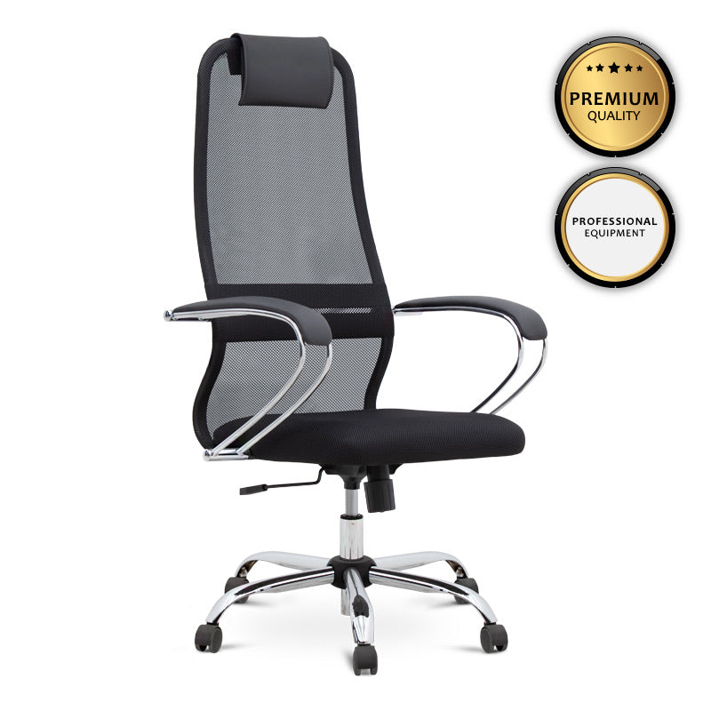 Office Chair CLARISSA Mesh Black 66,5x70x123/133cm-0